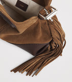 Maje Miss M suede-leather top-handle bag, UK version