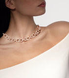 Messika So Move XL pink gold diamond chain necklace 8.18ct, UK version