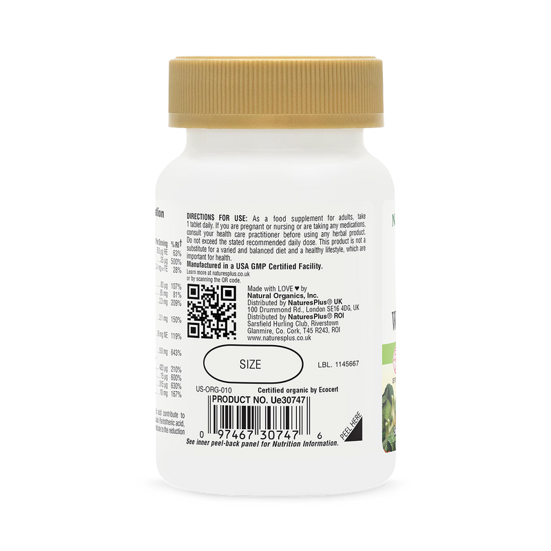 Sol Garden organic women's daily multivitamin 30 tablets (British brand)