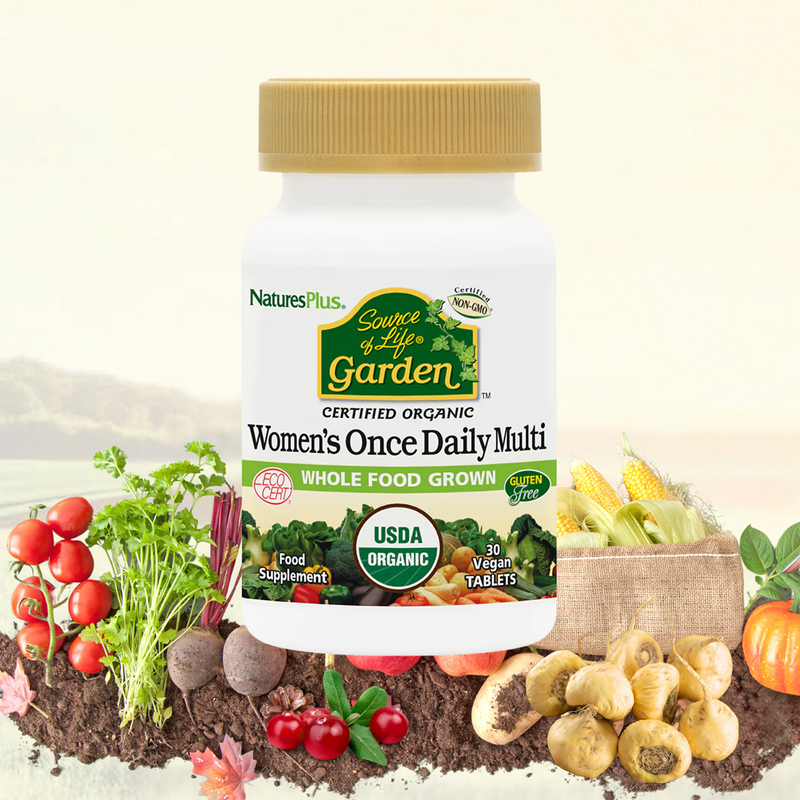 Sol Garden organic women's daily multivitamin 30 tablets (British brand)