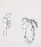Bvlgari Serpenti Viper hoop earrings in white gold with diamonds, UK version