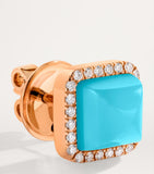 MARLI New York rose gold diamond turquoise stud earrings - British product