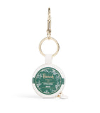 Harrods leather brie keyring gold-tone hardware, imported from the UK