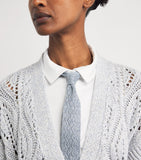 Eleventy silk-linen blend skinny scarf (British brand)