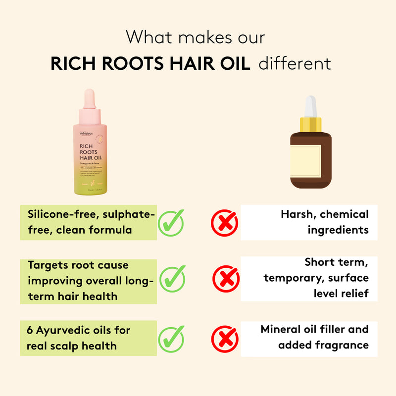 Delhicious Rich Roots hair oil 50ml, UK version