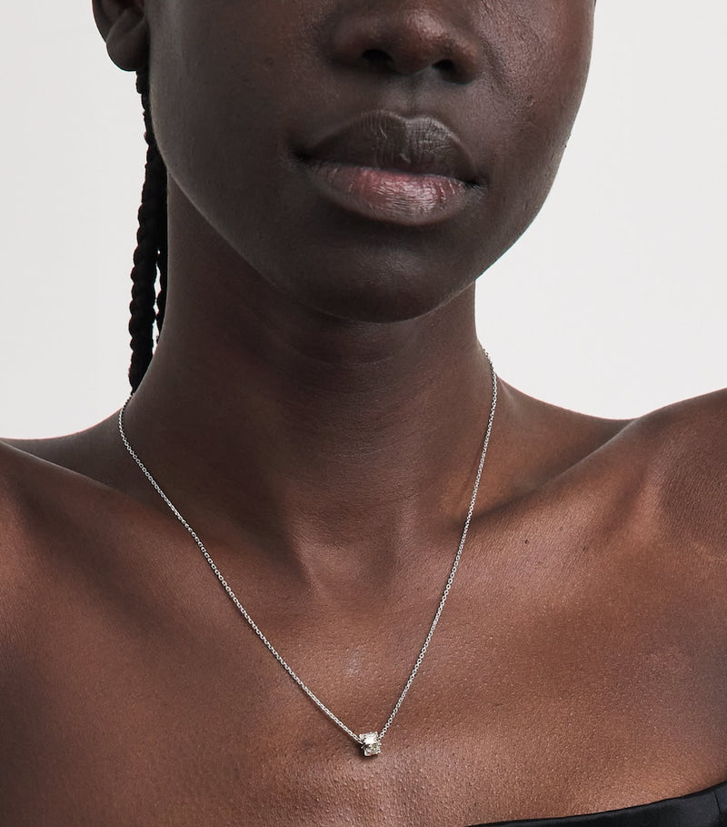 Suzanne Kalan Infinite pendant necklace in white gold and diamonds, UK version