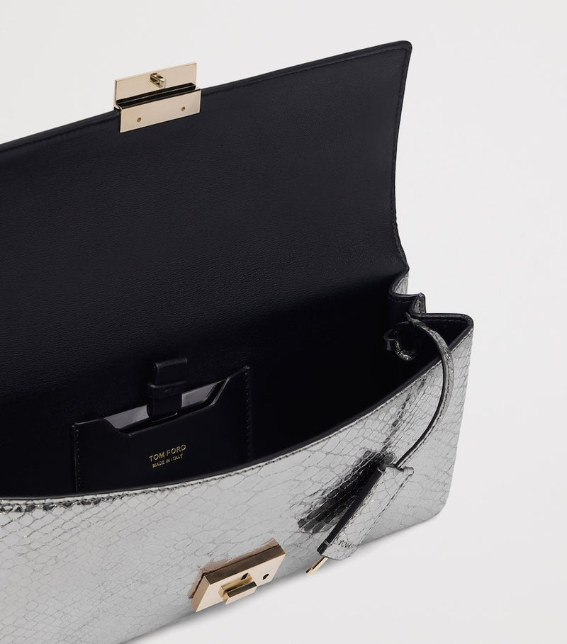 TOM FORD large laminated leather clutch bag, UK version