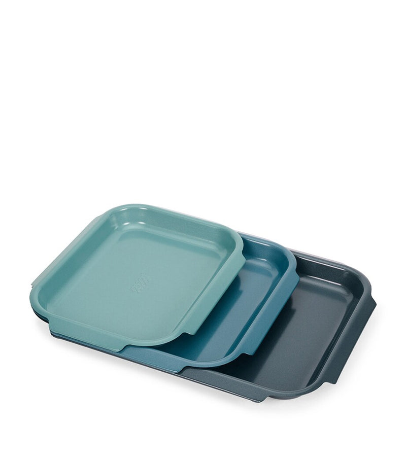 Joseph Joseph set of 3 non-stick nest baking trays, UK version