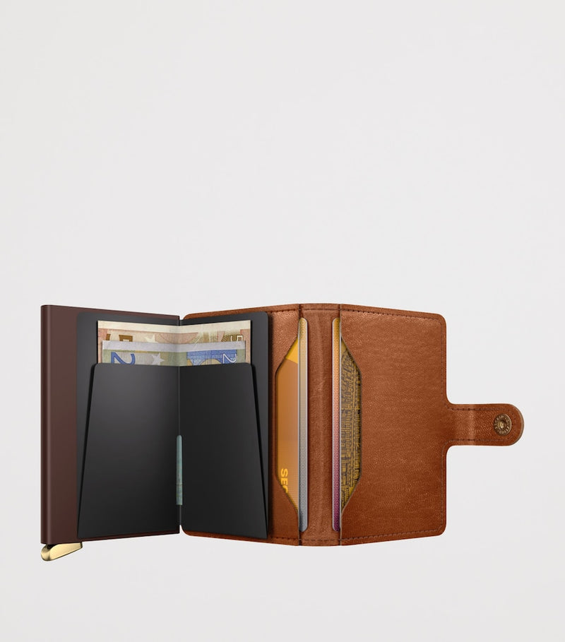 Secrid embossed lines leather miniwallet, imported from the UK