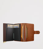 Secrid embossed lines leather miniwallet, imported from the UK