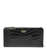 Harrods Aspinal Of London Large Leather Croc-Embossed Mayfair Purse- Buy online at McGrocer