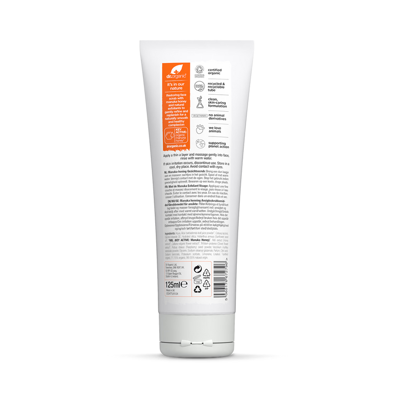 Dr Organic Manuka Honey Face Scrub 125ml - British product