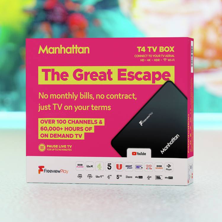 Manhattan T4 Freeview Play 4K TV box, imported from the UK
