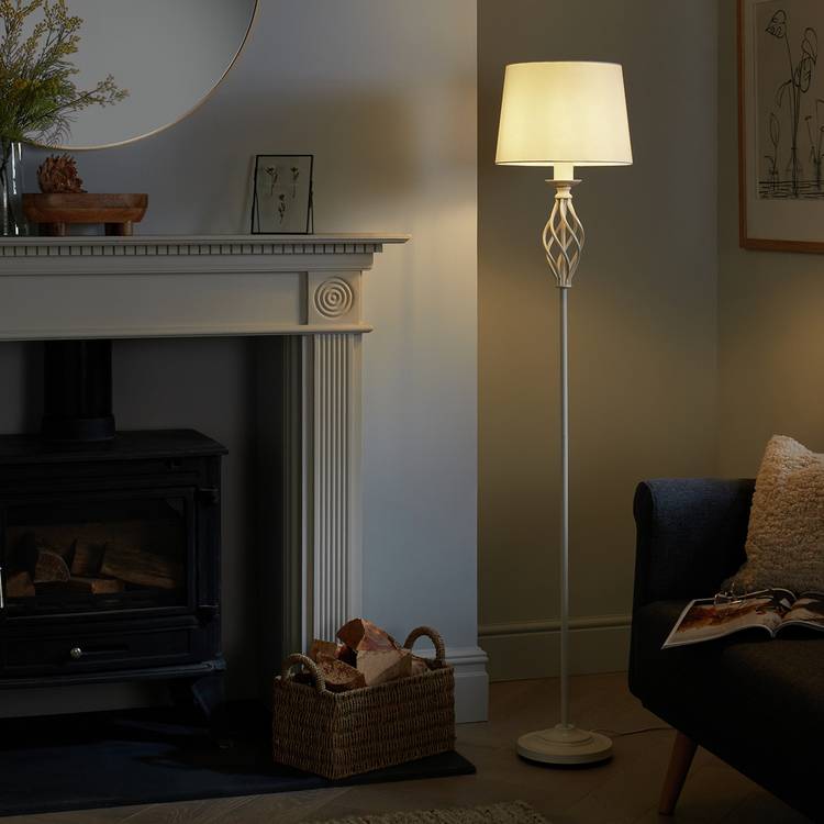 Argos Home Twist floor lamp cream, imported from the UK