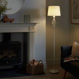 Argos Home Twist floor lamp cream, imported from the UK