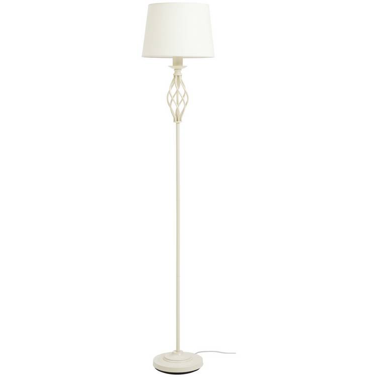 Argos Home Twist floor lamp cream, imported from the UK