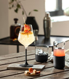Villeroy & Boch artisanal glass tumblers with matte slate-style bottom, set of 4, 440ml capacity (British brand)