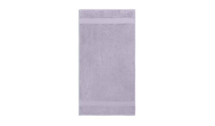 Habitat cotton supersoft hand towel lilac 90x50cm 2 pack, imported from the UK