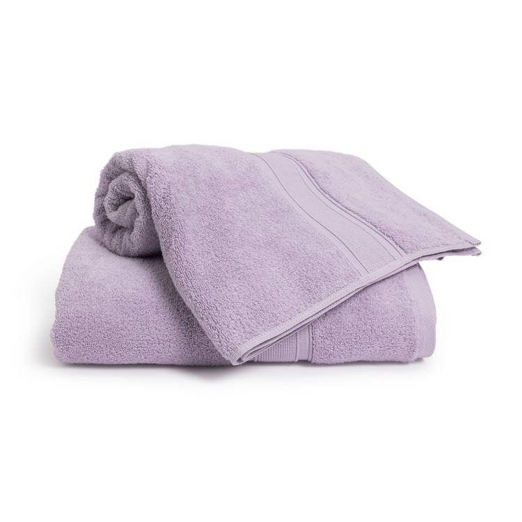 Habitat cotton supersoft hand towel lilac 90x50cm 2 pack, imported from the UK