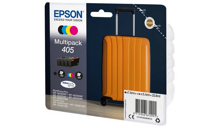 Epson 405 ink multipack black and colour cartridges (British brand)