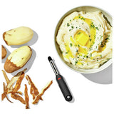 OXO Softworks swivel peeler black, imported from the UK