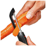 OXO Softworks swivel peeler black, imported from the UK