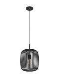 Eglo black caged pendant light 110cm height - British product