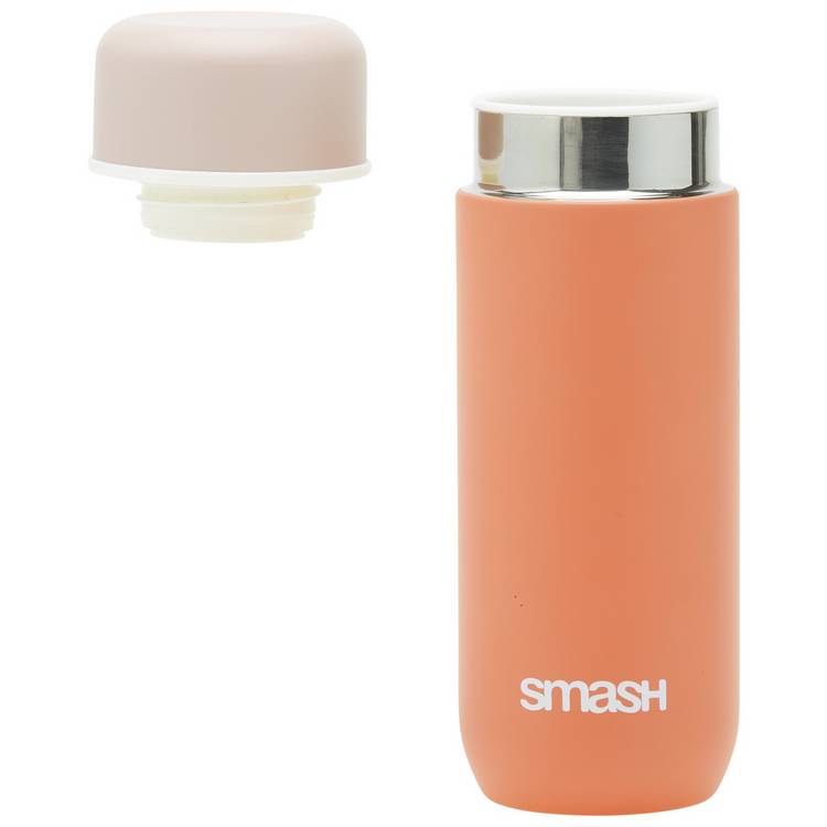 Smash orange colourblock travel coffee flask 200ml - British product