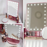 Rio touch dimmable cosmetic mirror rosegold (British brand)