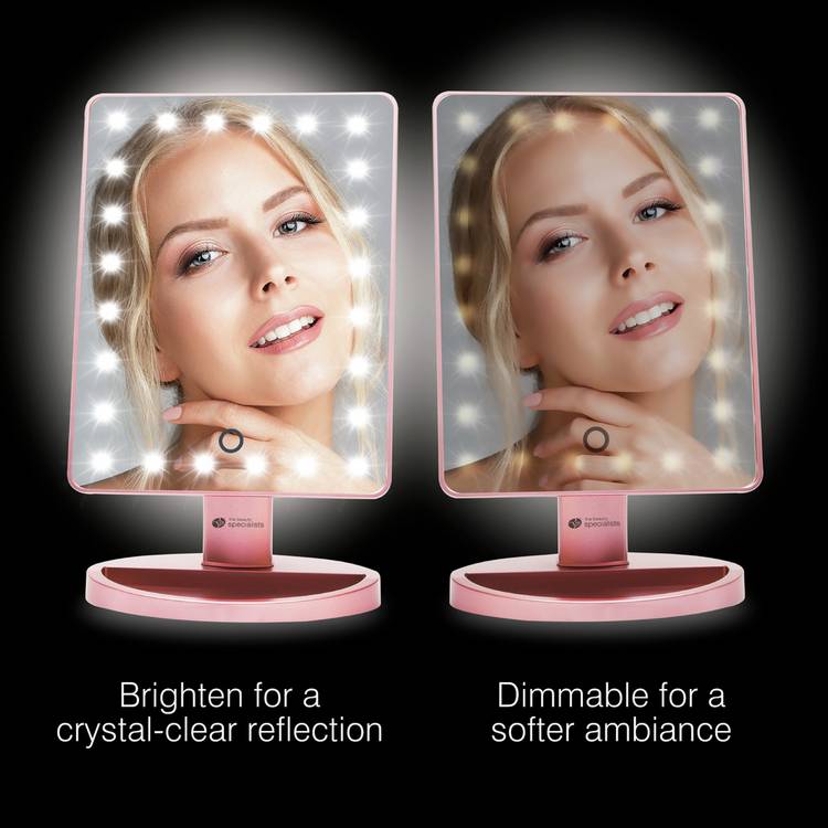 Rio touch dimmable cosmetic mirror rosegold (British brand)