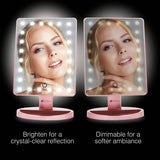 Rio touch dimmable cosmetic mirror rosegold (British brand)