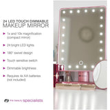 Rio touch dimmable cosmetic mirror rosegold (British brand)