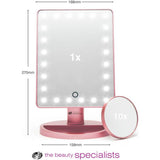 Rio touch dimmable cosmetic mirror rosegold (British brand)
