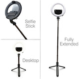 Rio adjustable vlogging tripod ring light, imported from the UK