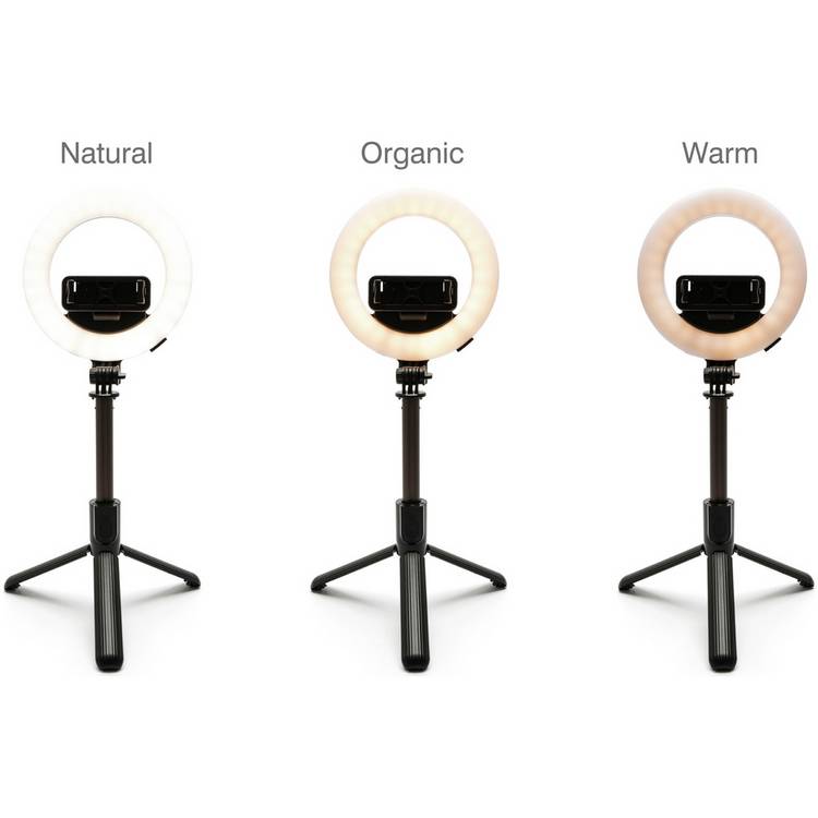 Rio adjustable vlogging tripod ring light, imported from the UK