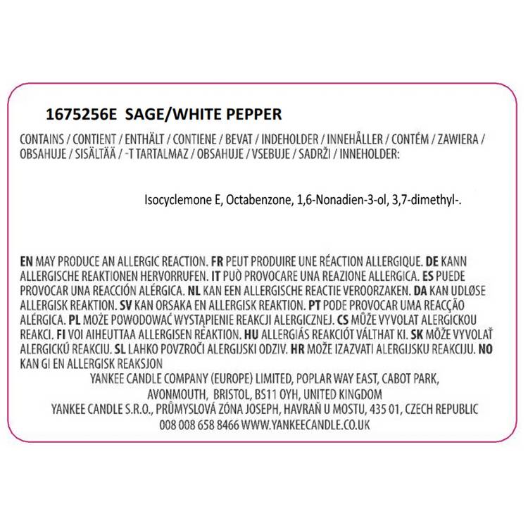 Natures Wick large multiwick candle sage and white pepper, imported from the UK