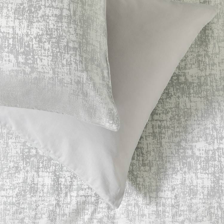 Habitat silver distressed jacquard single bedding set (British brand)