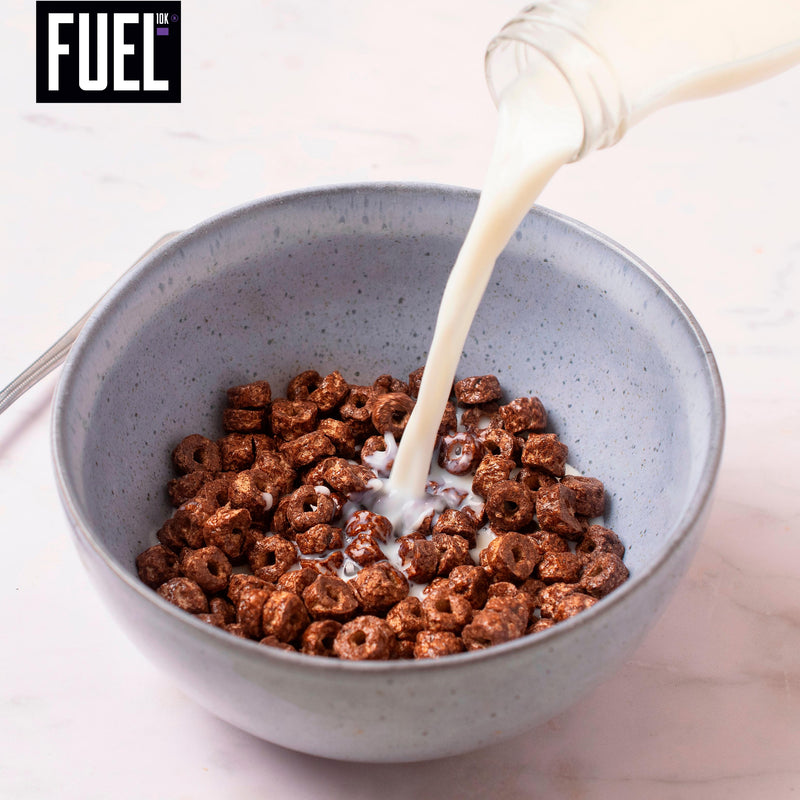 FUEL10K Chocolate Multigrain Hoops Cereal 350g - British product