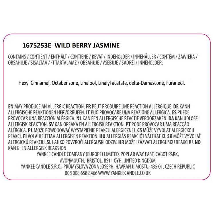 Nature's Wick multiwick candle wildberry jasmine, imported from the UK
