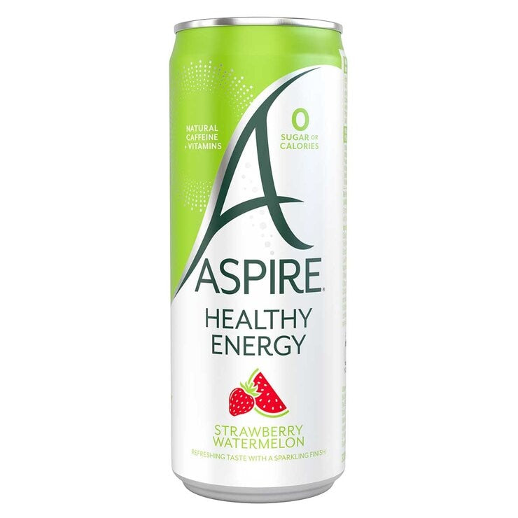 Aspire Strawberry Watermelon Mixed Berry Energy Drink 12x330ml - British product