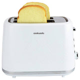 Cookworks white 2-slice toaster with plastic exterior - British product