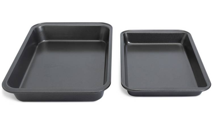 Habitat non-stick carbon steel roaster set 2 piece, imported from the UK