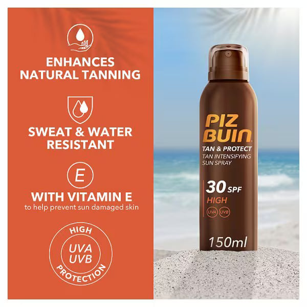 Piz Buin Tan and Protect Sun Cream 150ml, imported from the UK