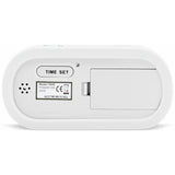 Acctim silicone digital LCD alarm clock white - British product