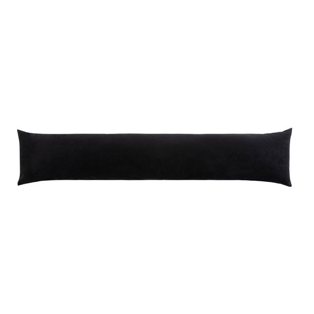 Habitat black velour draught excluder, imported from the UK