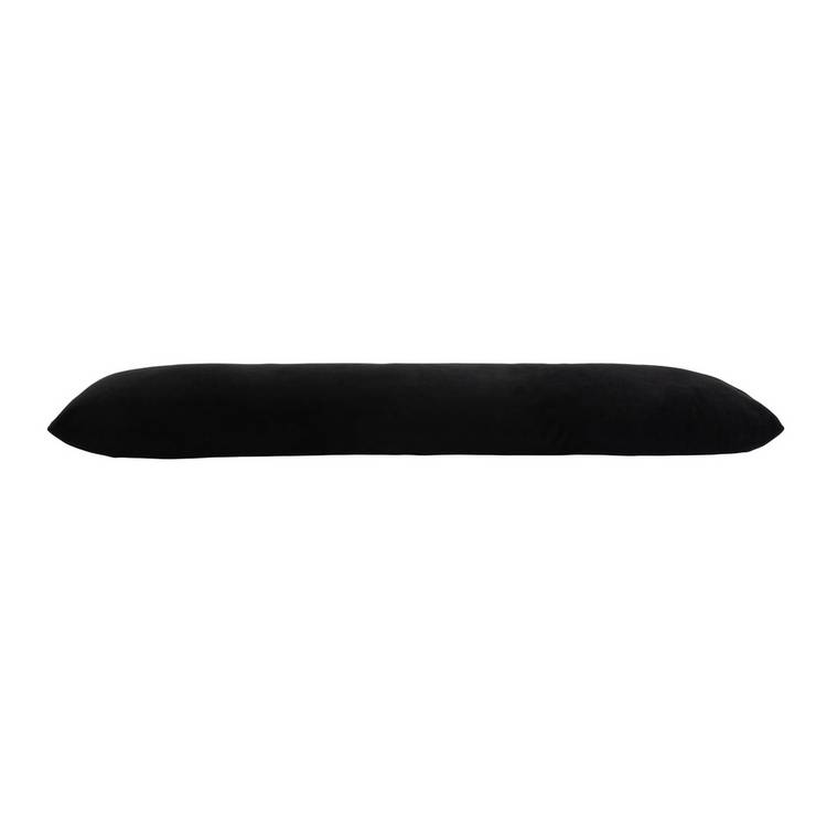 Habitat black velour draught excluder, imported from the UK