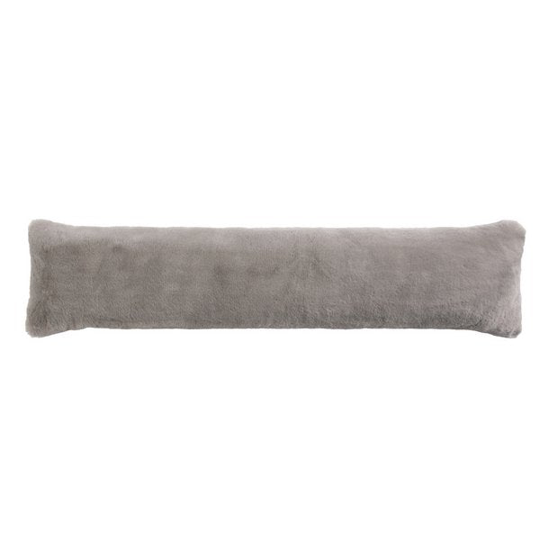 Habitat faux fur draught excluder grey, imported from the UK