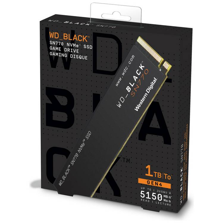 WD_Black SN770 1TB NVMe PCIe Gen4 gaming SSD, UK version
