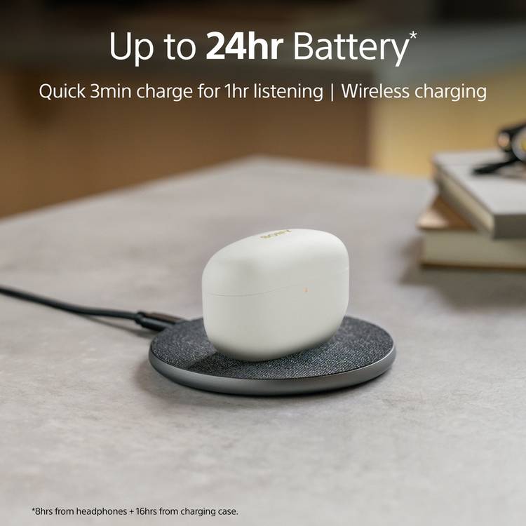 Sony WF1000XM5 true wireless earbuds ANC silver, UK version