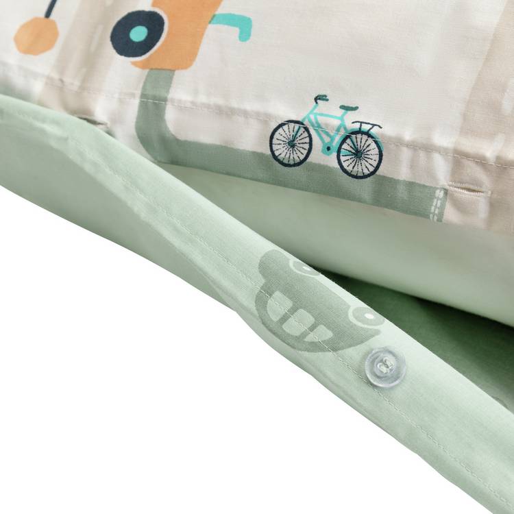 Habitat transport themed toddler bedding set, imported from the UK